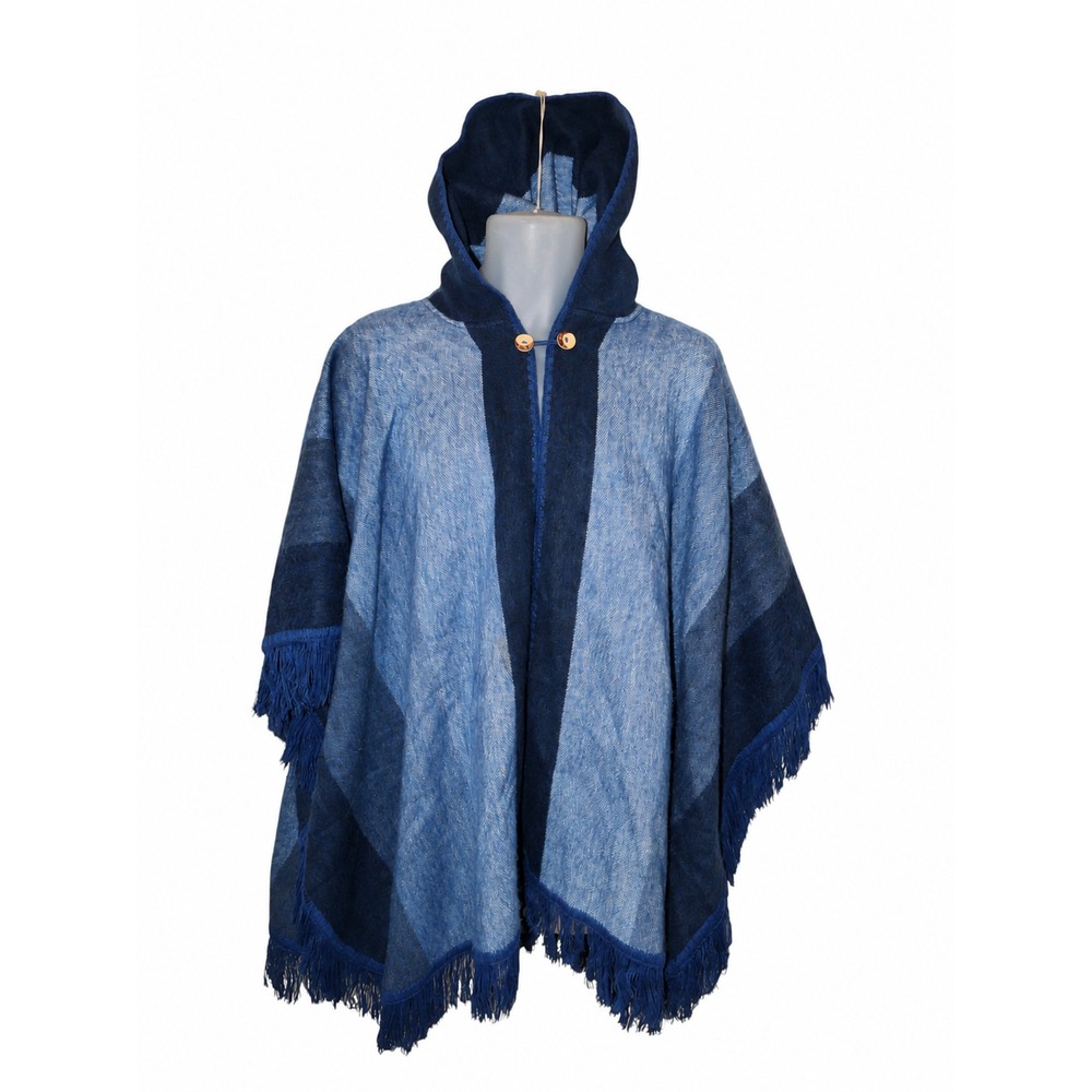 Native Creations ALPACA Hooded Cape or Poncho, Open Front Hand Made